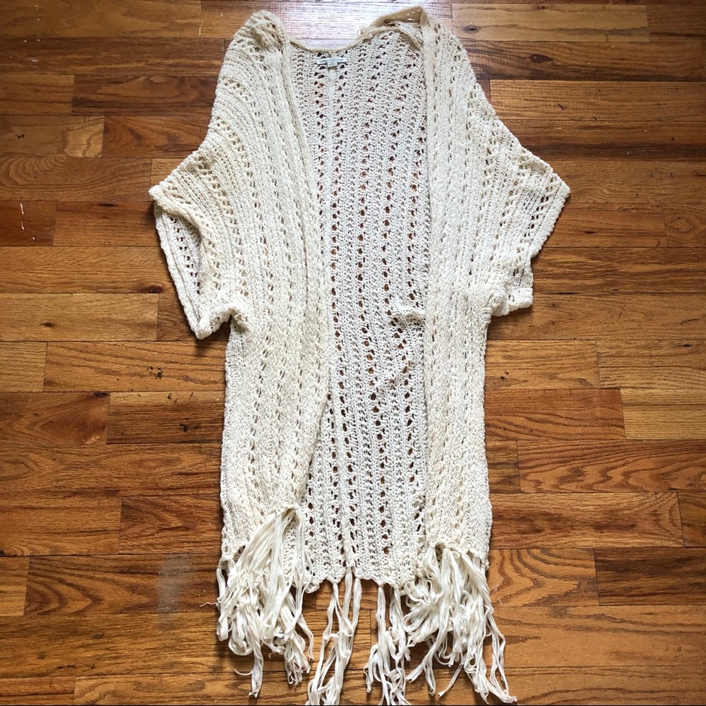American Eagle Crochet Long Cardigan